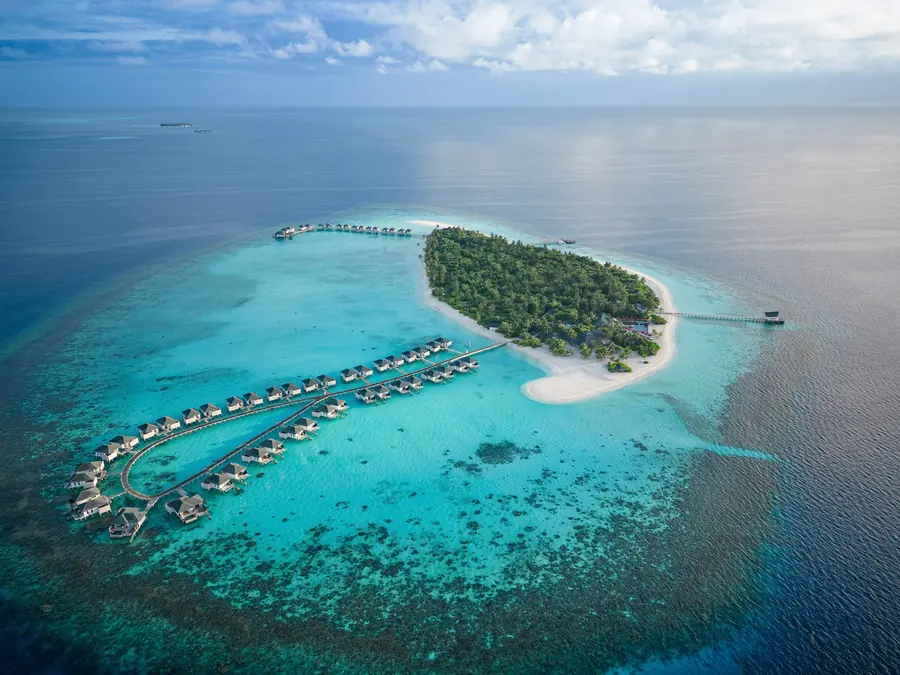 NH Collection Maldives Havodda Resort from the air